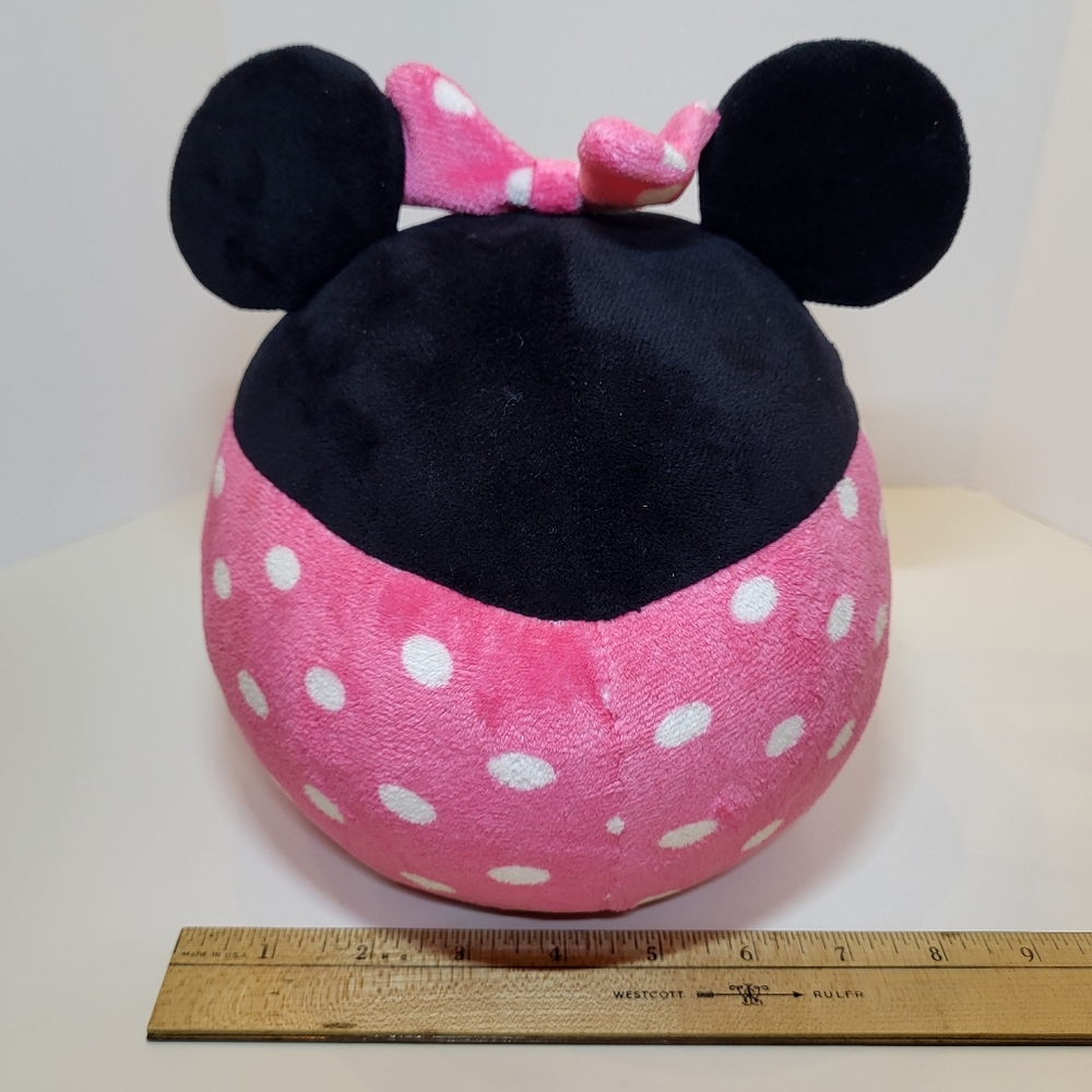 TY Minnie Mouse Beanie Ballz 8" Disney Stuffed Plush Ball Pink w/White Dots 2013 - Picture 3 of 11